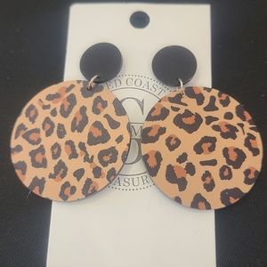 Leppard Print Dangle Earrings